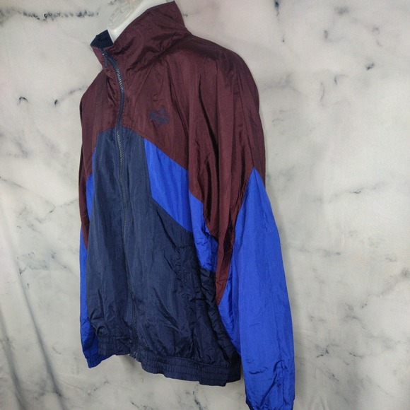 Mens VTG 90s MacGregor Black Nylon Windbreaker Track Jacket L Athletic Zip - Picture 8 of 10